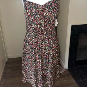 Auw black floral dress